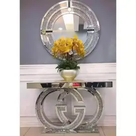 Brand new in the box entry table set come with mirror