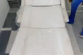 Spa Chair/Bed with Rolling Stool