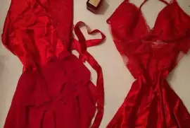 Silk Women 5 Pieces Pajama Set Robe Sleep Top Sleep Bottoms