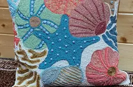 Hand beaded Pillow Covers
