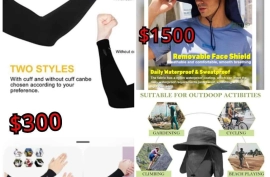 Sunblock Hat ($1500) & Long Sleeves ($300)