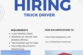 TRUCK DRIVER NEEEDED 7TON MANUAL