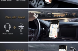 360° Car Phone Mount Dashboard Phone Holder Stand