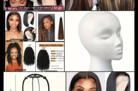 Black & Brown Pull on & Go Wigs