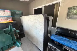 Used queen size base and mattress 