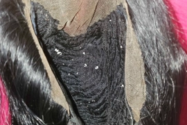 12" Mixed Human Hair Fiber Wig