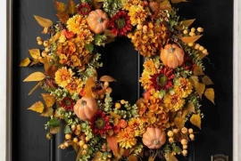 ? Bright and cheerpy door wreath and decor ?