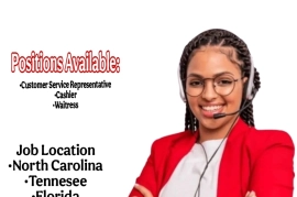 Customer Service Representative, Cashier, Caregiver, Housekeeper and Waitress 