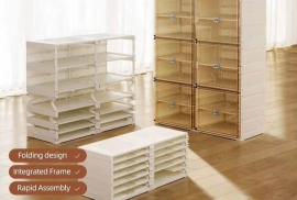 Durable folding shoe cabinet