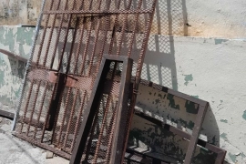 TWO 7×6 STEEL MESHED GATE F/S