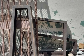 TWO 7×6 STEEL MESHED GATE F/S