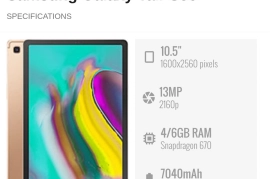 Samsung Tablet 10.5" Sim version