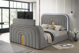 LED FIREPLACE PLATFORM BED NEW IN BOX