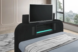 LED FIREPLACE PLATFORM BED NEW IN BOX