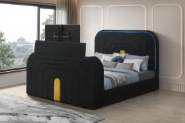 LED FIREPLACE PLATFORM BED NEW IN BOX