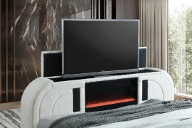 LED FIREPLACE PLATFORM BED NEW IN BOX