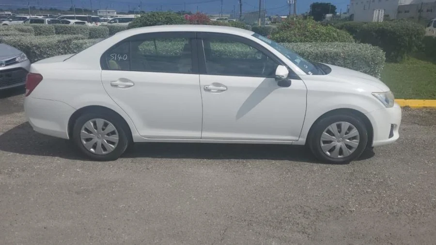 Newly imported white Toyota Axio